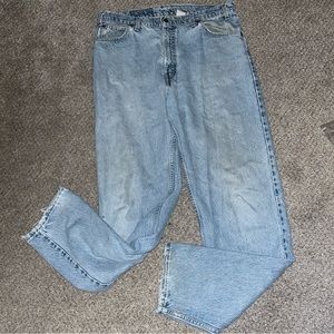 VTG Levis Jeans 36x34 Blue Denim 550 Relaxed Tapered 90s Orange Tab Distressed
